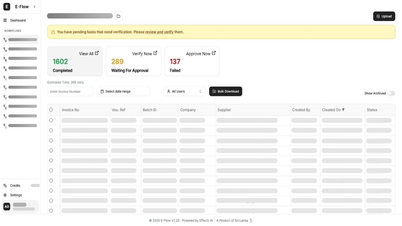 Packing Invoice Workflow Demo